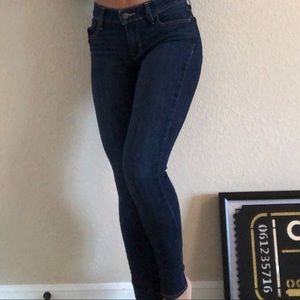 Dark washed Levi’s jeans